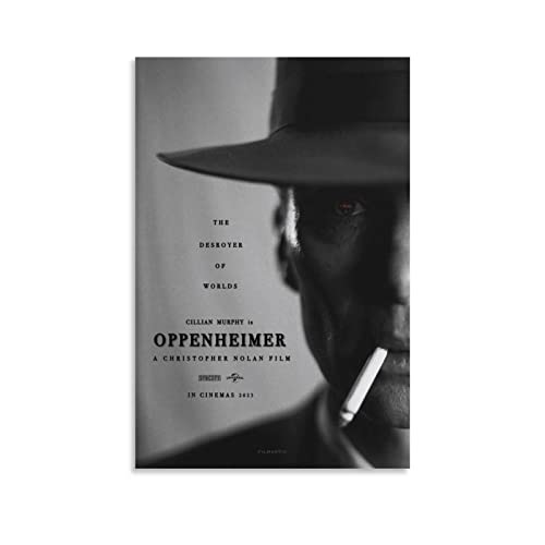 BBZL Oppenheimer Filmposter Leinwand Kunst Dekoratives Gemälde Bild Druck Modern Familie Junge Mädchen Schlafzimmer Wohnzimmer Dekoration Wanddekoration Poster 50 x 75 cm von BBZL