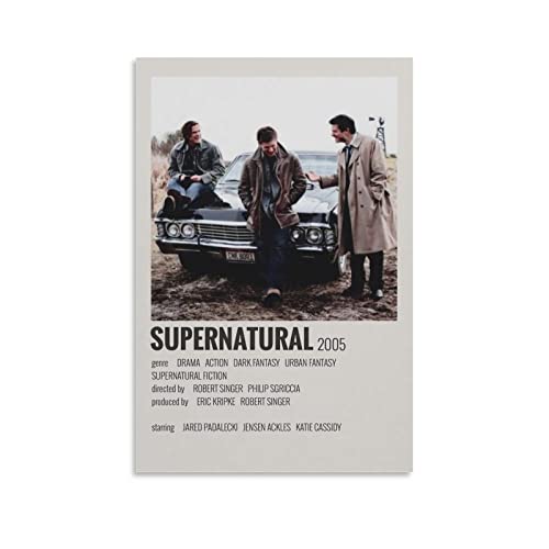 BBZL Supernatural TV-Serie Poster Leinwand Kunst Dekoratives Gemälde Bild Druck Modern Familie Junge Mädchen Schlafzimmer Wohnzimmer Dekoration Wanddekoration Poster 30 x 45 cm von BBZL