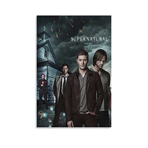 BBZL Supernatural TV-Serie Poster Leinwand Kunst Dekoratives Gemälde Bild Druck Modern Familie Junge Mädchen Schlafzimmer Wohnzimmer Dekoration Wanddekoration Poster 50 x 75 cm von BBZL