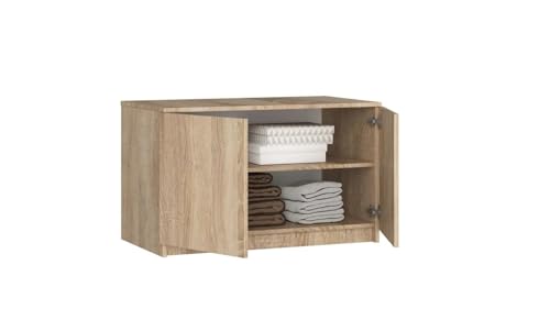 BDW Stylish S90 2D 2SZ CLP Kleiderschrank-Organizer - Zwei Einlegeböden - Schubladen für die Innenseite des Kleiderschranks - Kleiderschrank Innenaufbewahrung - 90x55x51 cm - Eiche Sonoma von BDW