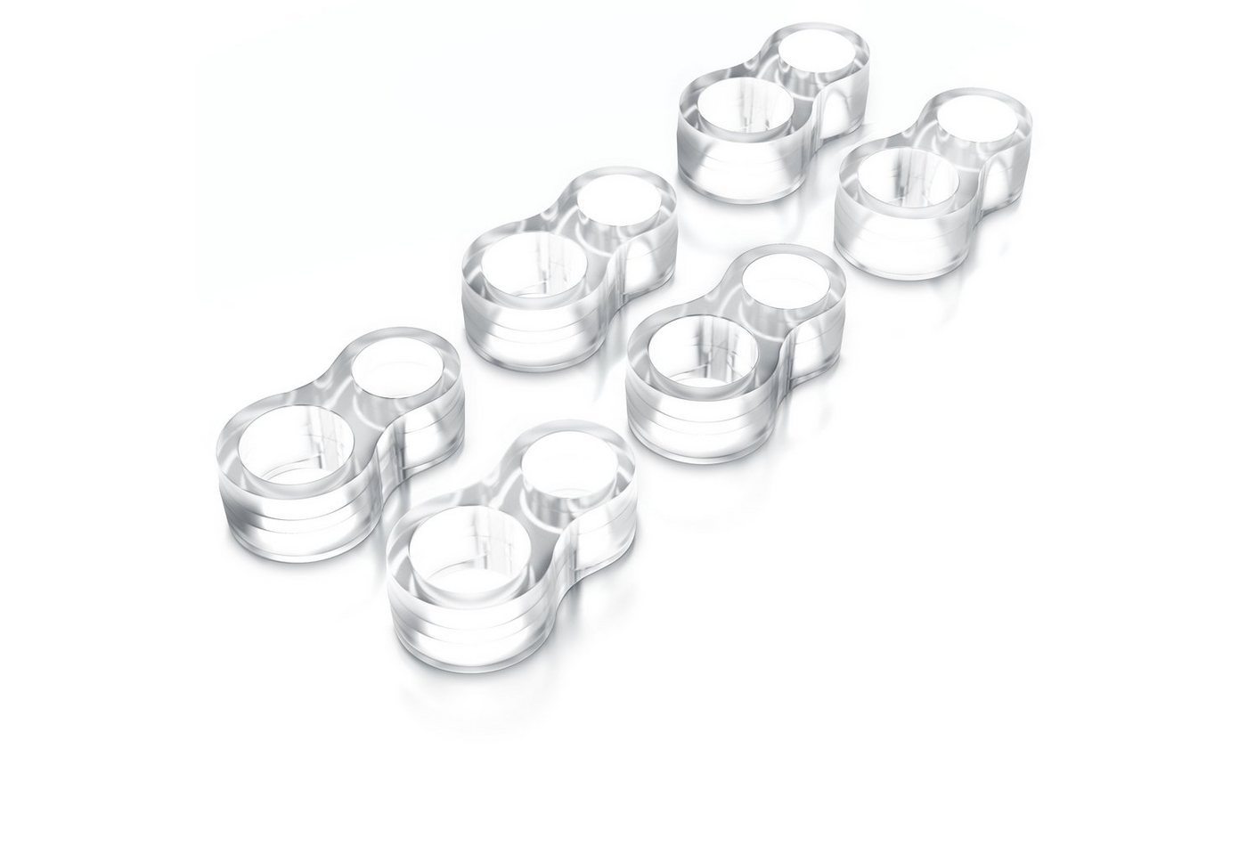 BEARWARE Wandtürstopper (Set, 6 St), Türklinkenpuffer, Twin Türgriffpuffer, Türstopper 25 x 45 mm von BEARWARE