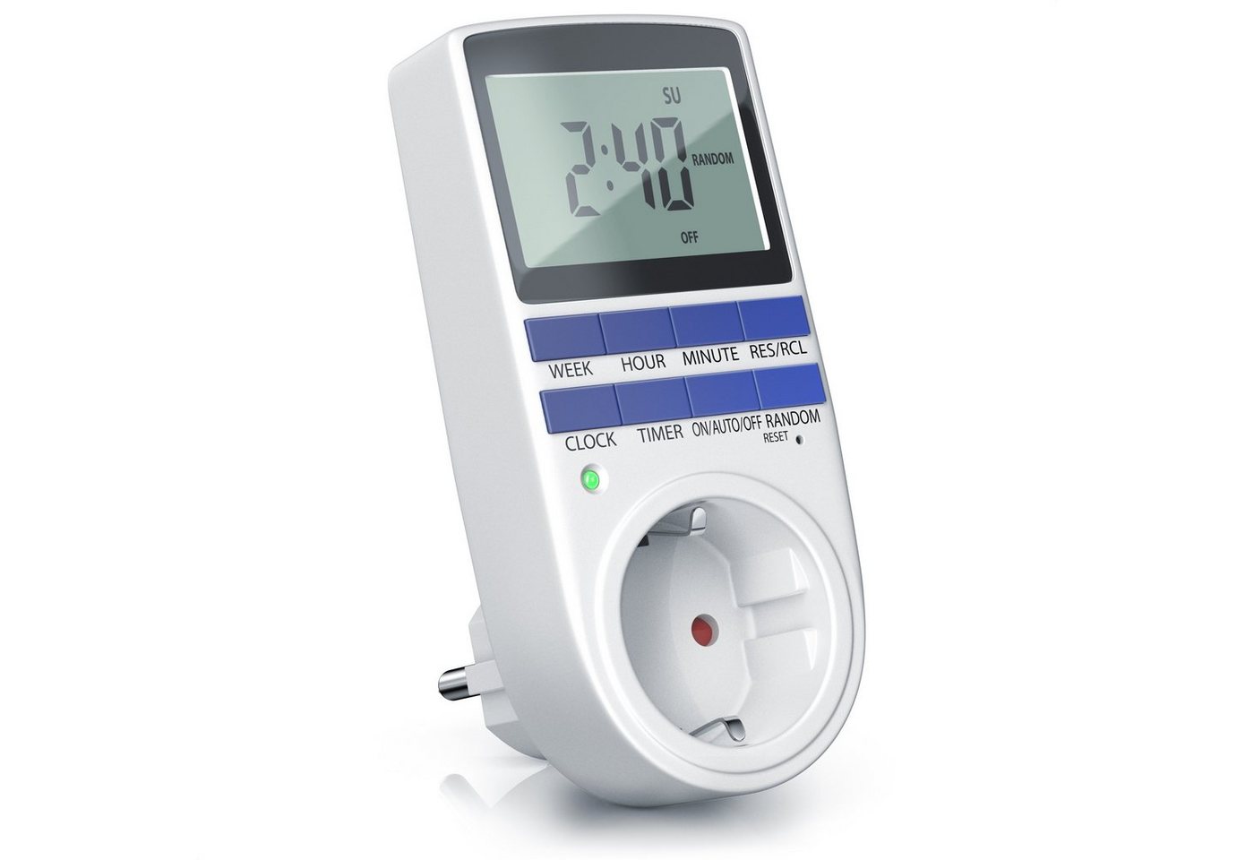 BEARWARE Zeitschaltuhr, digital, 2,1" LCD-Display, max. 3680W, 10 Programme, Zufallsschaltung von BEARWARE