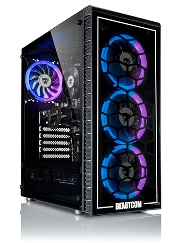 BEASTCOM Q5 | Pro Gaming, Gaming PC, AMD Ryzen 5 5500 6X 4,20GHz 12 Threads, NVIDIA RTX 4060 8GB, 16GB RAM, 1TB NVMe SSD, WiFi 5, Windows 11 Pro von BEASTCOM