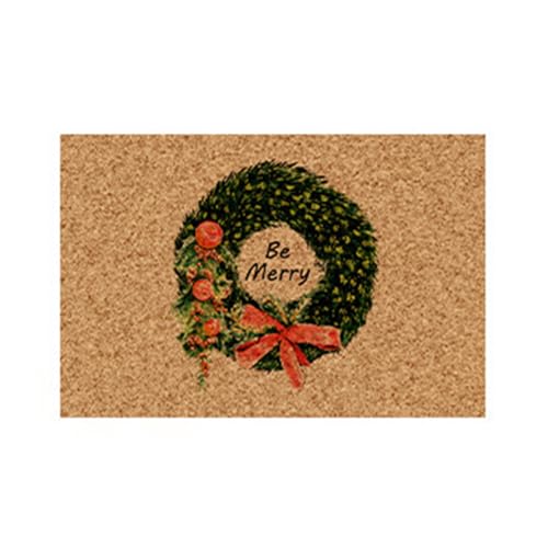 BEBIKR Cartoon Weihnachts Eingangsmatte Fußmatte Für Weihnachten Festliche Heimdekoration Schlafzimmer Wohnzimmer Bodenmatte Teppiche Urlaubs Themenmatte Festliche Bodenmatte von BEBIKR
