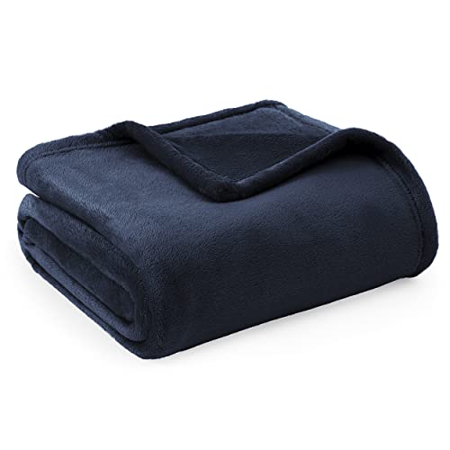 BEDSURE Kuscheldecke Flauschig Decke Fleecedecke - Wohndecke Warm Winter Weich, Sofadecke XL, Decke Couch Blanket, Wohn- & Kuscheldecken 150x200cm, Sofa überwurfdecke Blau Navy von BEDSURE