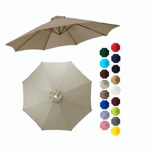 Terrassenschirm Ersatzdach 6/8 Streben Sonnenschirm Ersatz 2.0/2.30/2.50/2.70/3.0m Runder Regenschirm Überdachung UV-beständiges (Color : Top, Size : 2.70m/9FT-8Ribs) von BEEGMA