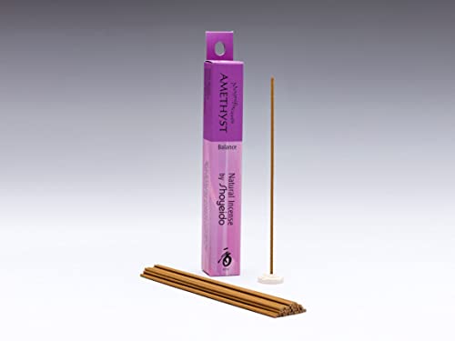 Räucherstäbchen 35 Stück Shoyeido Magnifiscents Edelsteine Duftserie Incense Sticks Rauchstäbchen aus Japan aus Natürlichen Stoffen Raucharm Low Smoke (Amethyst) von BEEMEN