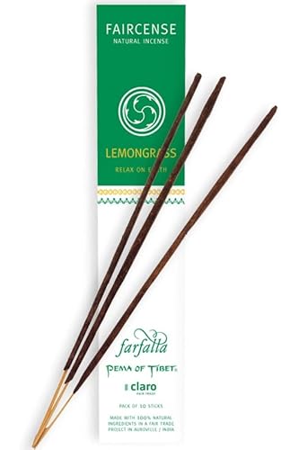 Farfalla Premium Bio Räucherstäbchen aus Tibet 10 Stück Natürliche Inhaltsstoffe Handgerollte Räucherwerke Faircense Incense Raumduft Indische Tratdition mit Bambusstab von BEEMEN