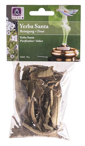 Yerba Santa 10 g - Räucherwerk Duftende Hölzer, Kräuter, Blüten zum Räuchern auf Sieb und Holzkohle Naturreine Räucherstoffe für Entspannung, Reinigung von BEEMEN