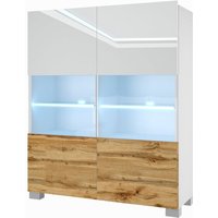 Kommode Sideboard Wohnzimmer Schlafzimmer Schrank Hochschrank mit LED-Leuchten Super-Soft-Touch-System zum sanften Schließen Aller Scharniere von BELINI