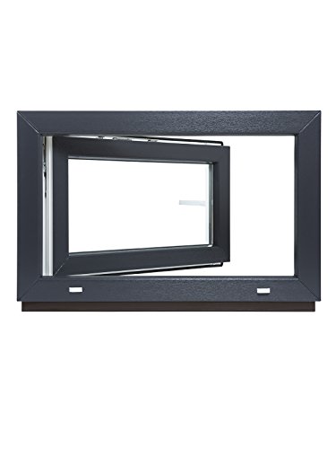 Kellerfenster - Kunststoff - Fenster - innen weiß/außen anthrazit - BxH: 80 x 40 cm - 800 x 400 mm - DIN Rechts - 3 fach Verglasung - 60 mm Profil Kellerfenster - Kunststoff - Fenster - innen weiß/außen anthrazit - BxH: 80 x 40 cm - 800 x 400 mm - DIN Rechts - 3 fach Verglasung - 60 mm Profil von BELKO