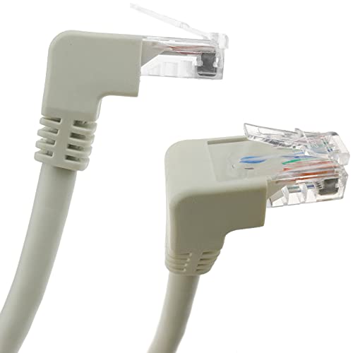 BeMatik - Netzwerkkabel Kategorie 6 Cat.6 RJ45 rechter Winkel UTP 24AWG LAN von 3 m von BEMATIK.COM