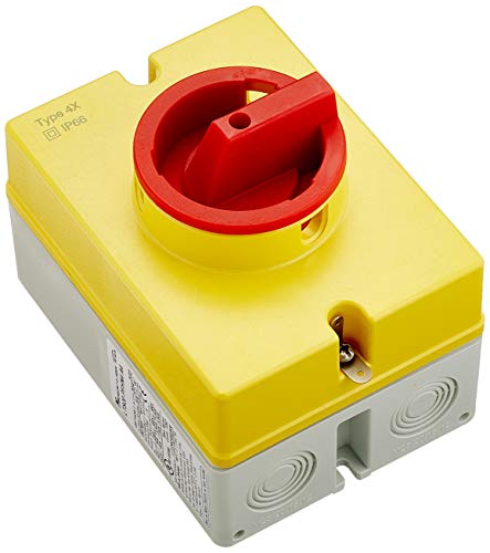 Not-Aus-Schalter, AP, rot/gelb 20A trennend Gehäuse grau/gelb 4 Schließer IP65 von BENEDICT