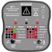 Sdt 1 Steckdosentester cat iii 300 v led, lcd - Benning von BENNING