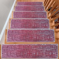 Traditioneller Treppenteppich, Stufen Teppich, Rutschfester Rückenteppich, Maschinenwaschbarer Teppich, Leicht Zu Reinigen, Step Rug von BERFINSHOME