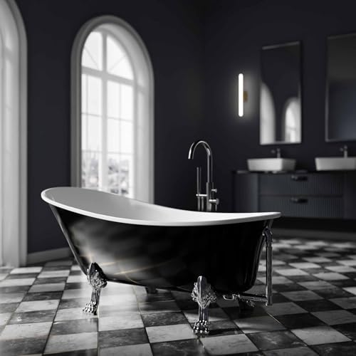 Freistehende Badewanne PARIS Acryl - 176 x 71 cm - Schwarz glänzend - Metallfüße & Standarmatur wählbar, Standarmatur:Inkl. Standarmatur 1414 Chrom, Farbe der Füße:chrom Freistehende Badewanne PARIS Acryl - 176 x 71 cm - Schwarz glänzend - Metallfüße & Standarmatur wählbar, Standarmatur:Inkl. Standarmatur 1414 Chrom, Farbe der Füße:chrom von BERNSTEIN
