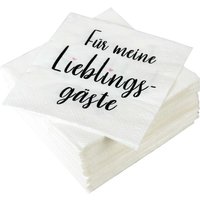 Bestlivings - Hochwertige Servietten ( 80er Pack ) 33x33 cm, 3-lagig - Partyservietten mit Motiv Lieblingsgäste - für Party, Geburtstag oder Feiern von BESTLIVINGS