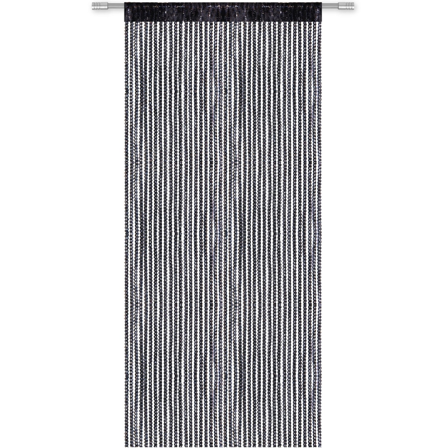 Bestlivings Metall Optik Fadenvorhang Trennvorhang Gardine Stangendurchzug ca. 90 cm x 200 cm Schwarz Bestlivings Metall Optik Fadenvorhang Trennvorhang Gardine Stangendurchzug ca. 90 cm x 200 cm Schwarz von BESTLIVINGS