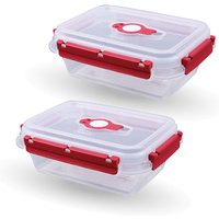 Bestlivings - Frischhaltedosen für Lebensmittel ( 0,9 l ) - 2er Pack Rot - Vorratsdose luftdicht, Aufbewahrungsbox Meal Prep Box, Lunchbox, bpa Frei von BESTLIVINGS