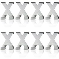 Bestlivings - Türhaken zum einhängen, 8er Set ( 16 Haken ) - Garderoben - Haken für 2cm Türfalz, Fensterhaken Metall ohne Bohren Kleben, von BESTLIVINGS