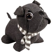 Bestlivings - Türstopper ( Anthrazit ) Mops/Bulldogge 25x20cm Türsack, Plüschdeko schwer ( 1000g ) für innen, Fensterfeststeller , Kinderzimmer Deko von BESTLIVINGS