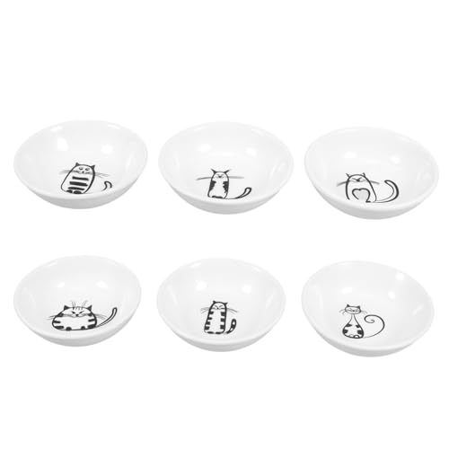 BESTYASH 6 Stück Teiliges Keramik Dip Schälchen mit Katzenmuster Kleine Runde Sojasaucenschalen für Beilagen Saucen Snacks Vielseitige Servierplatten für Vorspeisen BESTYASH 6 Stück Teiliges Keramik Dip Schälchen mit Katzenmuster Kleine Runde Sojasaucenschalen für Beilagen Saucen Snacks Vielseitige Servierplatten für Vorspeisen von BESTYASH