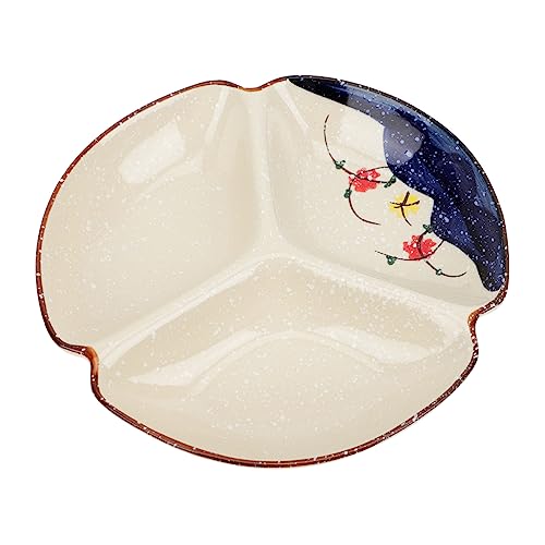 BESTYASH Japanischer Keramik Teller mit Fächern Dessert und Snackplatte Glatte Oberfläche Verarbeitung für Portionierung und Frische Speisen im Haushalt und Hotelgebrauch BESTYASH Japanischer Keramik Teller mit Fächern Dessert und Snackplatte Glatte Oberfläche Verarbeitung für Portionierung und Frische Speisen im Haushalt und Hotelgebrauch von BESTYASH
