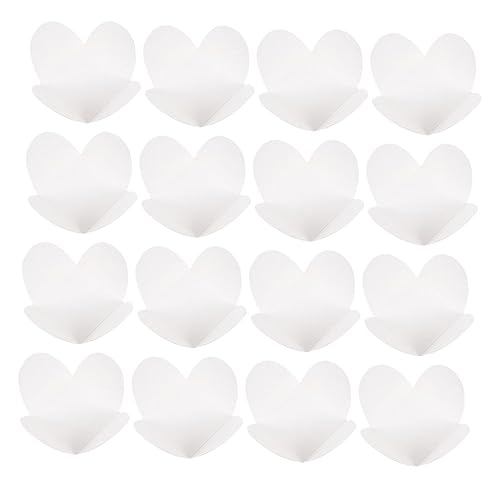 BESTonZON 50 Stück Schokoladentablett Schokoladenhalterschicht Einweg-cupcake-halter Schokolade Feste Tabletts Schokoladenverpackungsschalen Backen Kuchen Papier Lieferungen Braut Weiß von BESTonZON