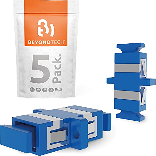 Beyondtech Glasfaseradapter, Einzelmodus, 5 Stück blau blau Simplex von BEYONDTECH