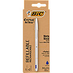 BIC Cristal Metal Kugelschreiber Blau Mittel 0.32 mm Nachfüllbar 3 Stück von BIC