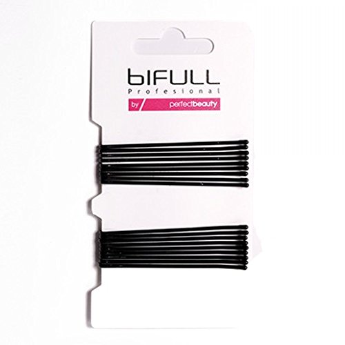 BIFULL Flacher Clip, schwarz, 59 mm, 18 Stück, Standard von BIFULL