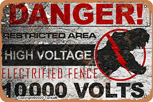 Danger!High Voltage 1000 Volt Blechschild 20,3 x 30,5 cm Vintage-Look Dekoration Handwerk Schild für Zuhause Küche Bad Bauernhof Garten Garage inspirierende Zitate Wanddekoration von BIGYAK