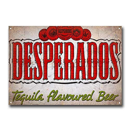 NNGT Desperados Tequila Bier Vintage Retro Blechschild Metallschild Schild Blechschild 29 x 20 cm von BIGYAK