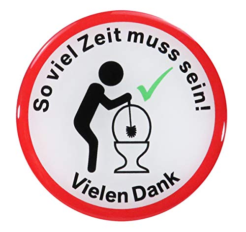 BIKE-label 3D Toiletten Klo WC Aufkleber Toilettenschild So viel Zeit muss Sein 70 x 70 mm 900047-VA von BIKE-label