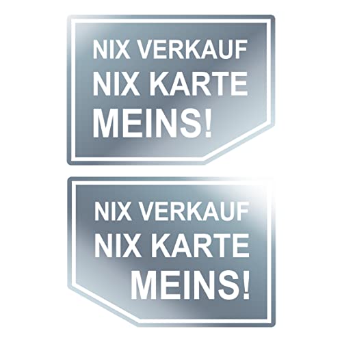 BIKE-label Nix Verkauf Nix Karte Keine Werbung Auto Aufkleber Fahrzeugscheibe für innen 2 Stück X900286 von BIKE-label