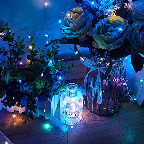 BIOSA LED-Lichterkette, batteriebetrieben, LED-Mini-Lichterkette, PVC, IP42, wasserdicht, for Hochzeit, Weihnachten, Girlande, Party-Dekoration von BIOSA