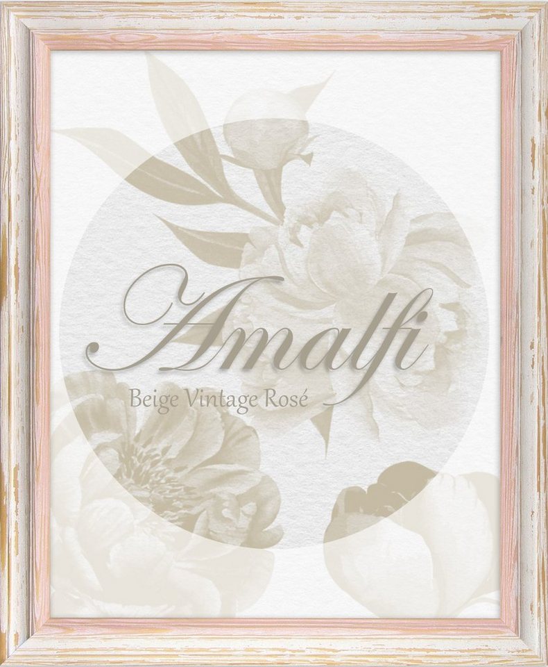 BIRAPA Einzelrahmen Bilderrahmen Amalfi, (1 Stück), 28x36 cm, Rosé Weiß Vintage, Holz von BIRAPA