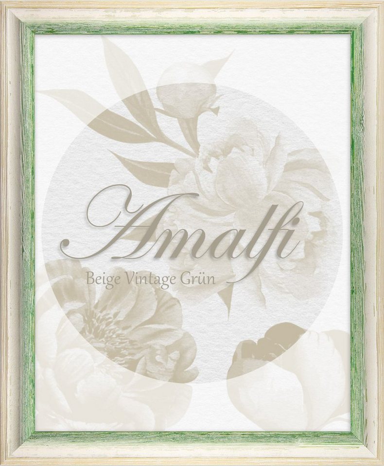 BIRAPA Einzelrahmen Bilderrahmen Amalfi, (1 Stück), 70x80 cm, Grün Weiß Vintage, Holz von BIRAPA