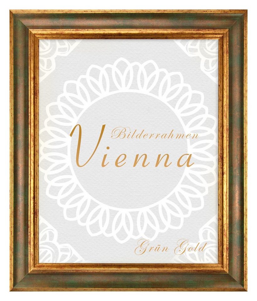 BIRAPA Einzelrahmen Bilderrahmen Vienna, (1 Stück), 30x50 cm, Grün Gold, Holz von BIRAPA