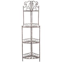 Biscottini - Etagere Balkon-Pflanzgefäß aus Schmiedeeisen, Pflanzenstütze, Blumentopfhalter, Regal für Außen- und Zimmerpflanzen von BISCOTTINI