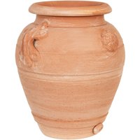 Biscottini - Terrakotta Topf für Pflanzen. Außen- und Innen Glas. Kleiner Blumentopf. Krug mit Griffen. Gartendekoration Blumenvase Pflanzer von BISCOTTINI