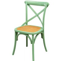 Biscottini - Moderner Holzstuhl 88x48x52 cm Rustikale Stühle Vintage Thonet Stuhl Küche Esszimmer Restaurant Bistro (Grün) - grün von BISCOTTINI