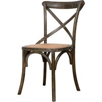 Biscottini - Moderner Holzstuhl 88x48x52 cm Rustikale Stühle Vintage Thonet Stuhl Küche Esszimmer Restaurant Bistro (Antikbraun) - antik hellblau von BISCOTTINI