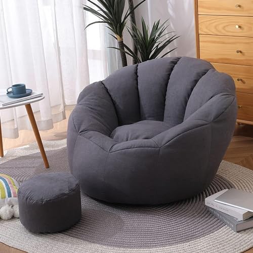 BKEKM Kreativer Sitzsack-Stuhl, Baumwoll-Sitzsack-Liege mit Füllung, fauler Sitzsack-Stuhl, 95 x 95 x 75 cm, Lounge-Boden-Sofa-Stuhl von BKEKM