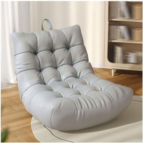 BKEKM Kreativer Sitzsack-Stuhl mit Füllung, Lazy Sofa-Stuhl, Lederboden-Sofa-Stuhl, 29,5 x 24,4 x 23,6 Zoll, Lounge-Sitzsack-Liege von BKEKM
