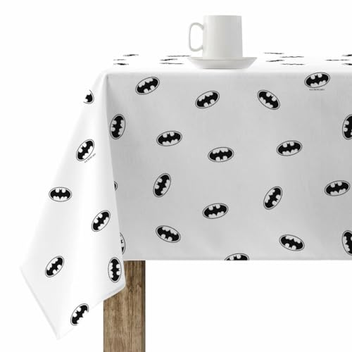 BELUM Tischdecke, schmutzabweisend, Modell Batman White, fleckenabweisend, Teflon, rechteckig, Harz, Tischdecke, Küche, Tischdecke, Tischdecke, 140 x 140 cm von BL BELUM