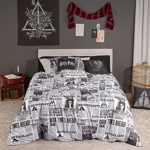 Belum Harry Potter Bettbezug aus Microsatin für 120 cm breites Bett, Maße: 200 x 200 cm, Modell: Dark Times von BL BELUM