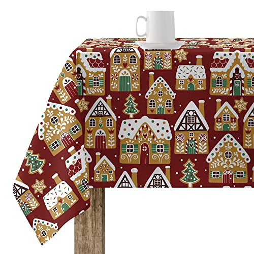 Belum Tischdecke Weihnachten, 250 x 140 cm, 100% Baumwolle, harzbeschichtet, schmutzabweisend, Modell Merry Christmas 65 von BL BELUM