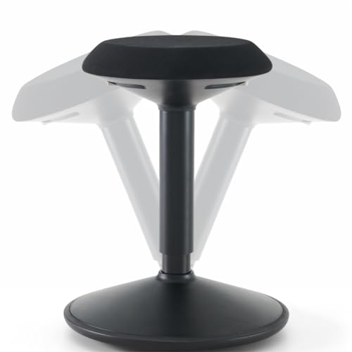 BLACK POINT Ergonomischer Sitzhocker mit Schwingeffekt. Höhenverstellbar 50-80cm. Hocker mit rutschhemmender Standfläche. Sitzhocker für gesünderes Arbeiten. Balance hocker von BLACK POINT