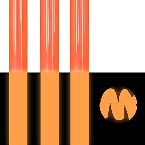 Orange Puff Transferfolie Textil, 3D Plotterfolie Leuchtet im Dunkeln, Fluoreszierendes Wärmepresse Vinyl, Aufbügeln HTV Vinyl für T-Shirts DIY Kleidung Bastelbedarf 3 Blätter 30.5X25cm von BLINGARTY